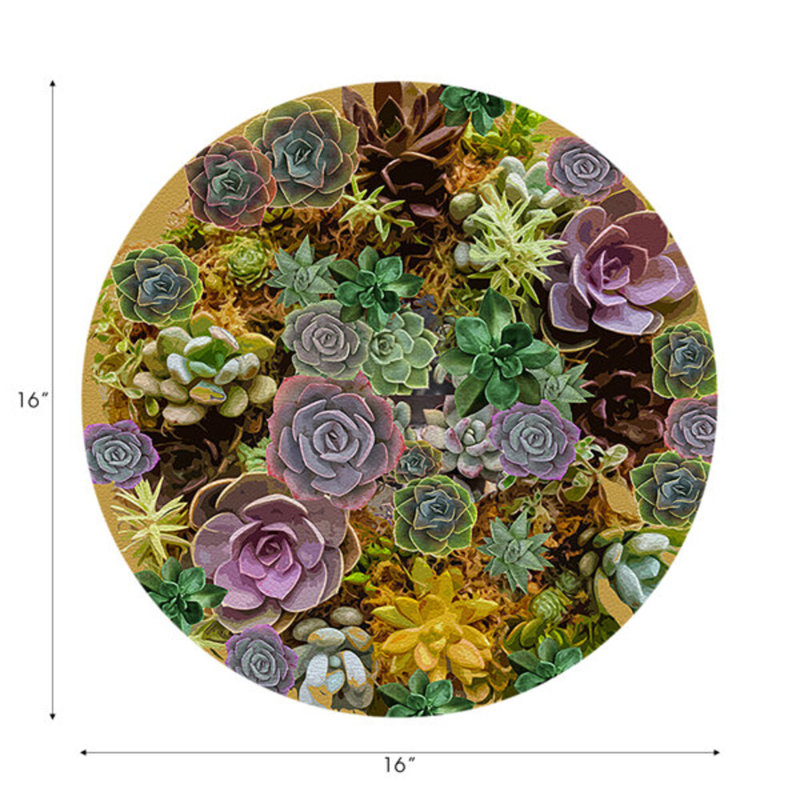 Napperon Succulents, Doré