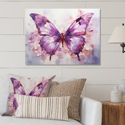 Mauve, animal, améthyste, papillon délicat - animaux, impressions sur métal