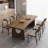 Nut-Brown Rectangular Solid Wood Dining Table-1667831360