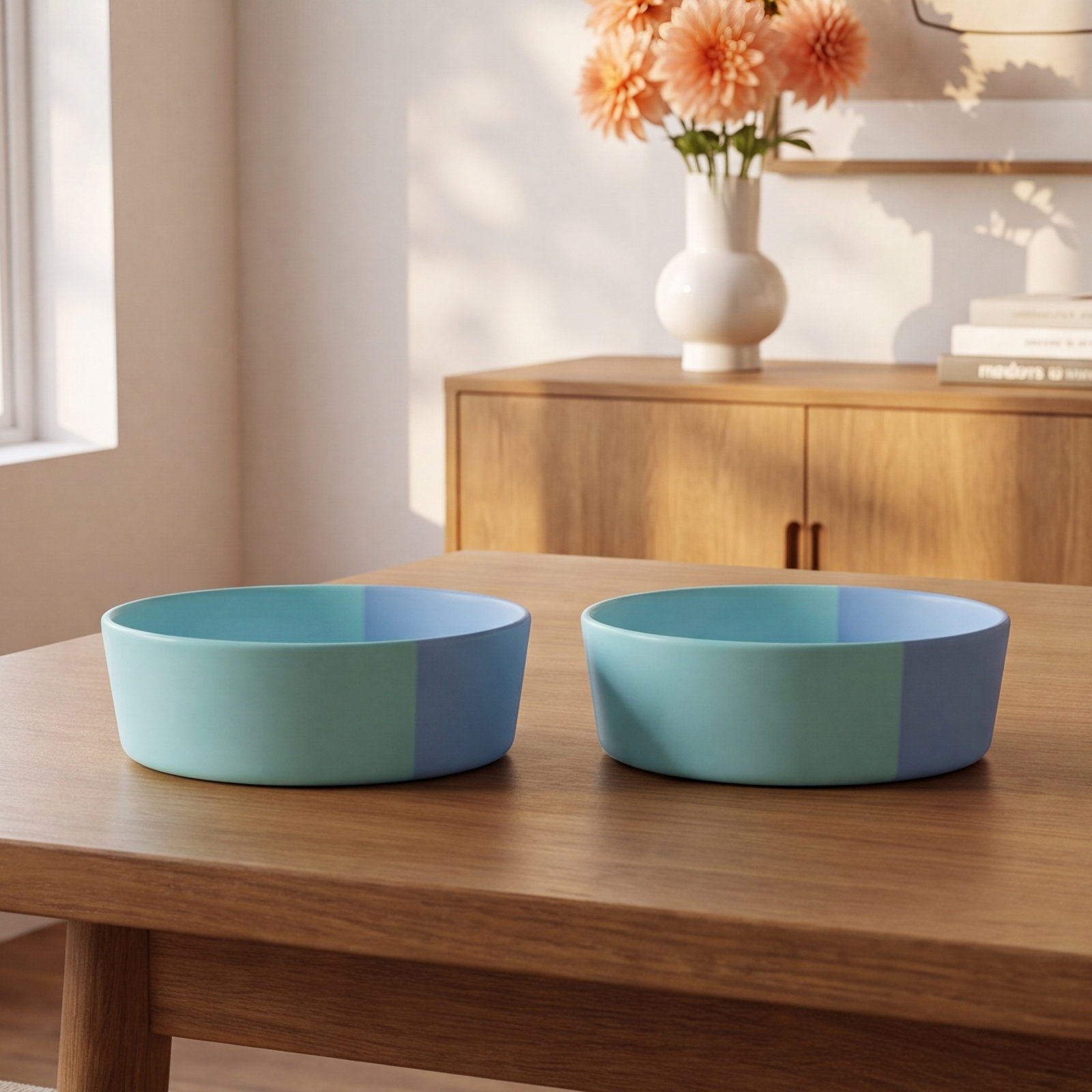 Maxen Anti-Skid Pet Bowl, Blue, Medium (3 cups / 24 fluid oz), 2.2"