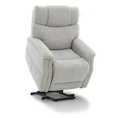 Power Lift Recliner Chair - Electric Powered Recliner with Zero Gravity, 360 lbs Capacity, Extended Leg Support, Storage Pocket, USB, Light Gray