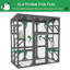 Grande cage à chat en bois pour chat avec plusieurs plates-formes, grande porte d'entrée, toit imperméable gris 60 po