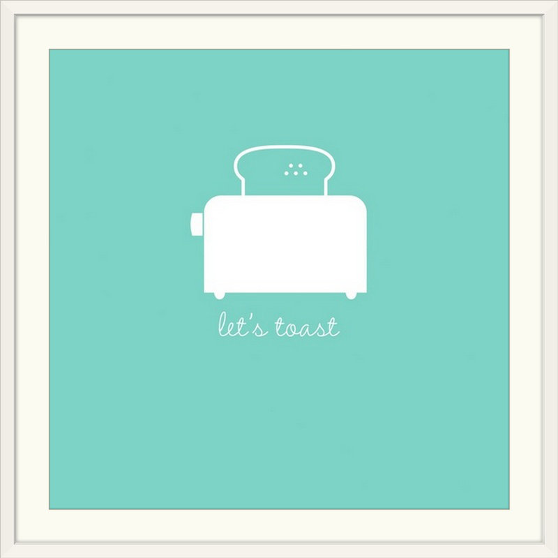 « toast retro », « toast rétro », impression sur kate lillyson, H 35 po x l 35 po x P 1,5 po, Toile