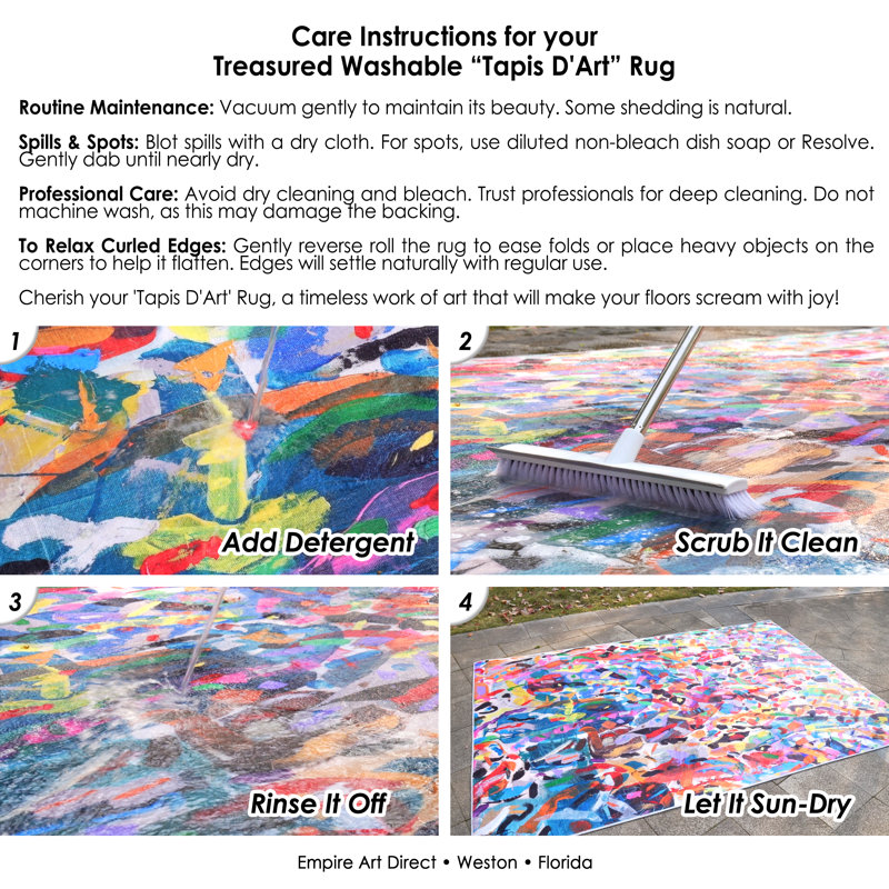 Abstract 45 Washable Abstract Area Rug, Power-loomed, Heavenly Softness with Non-Slipping Backing