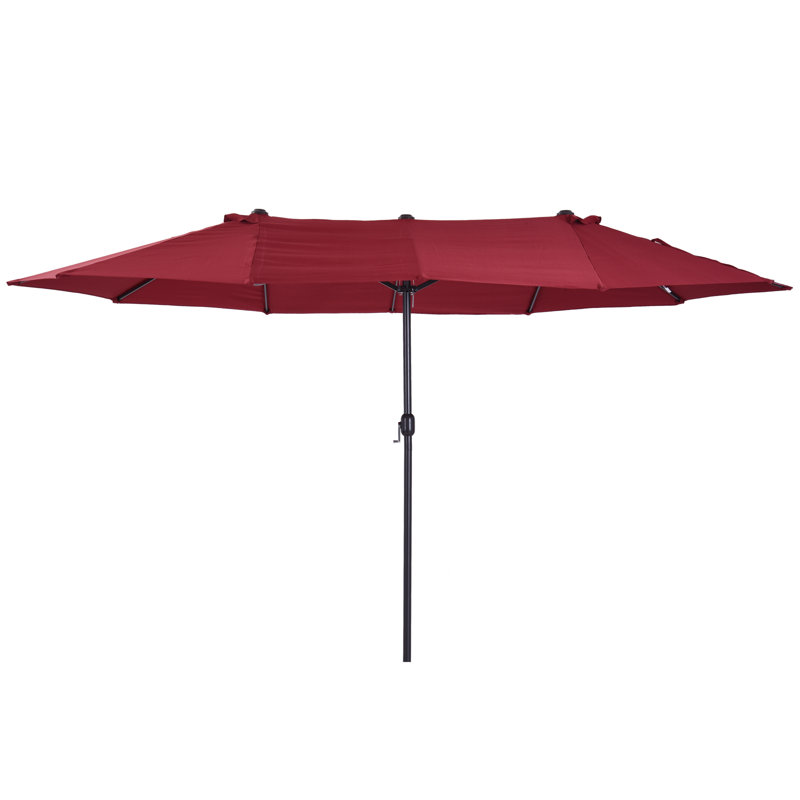 4.6 M Ezra Market Umbrella - NO BASE, Wine Red