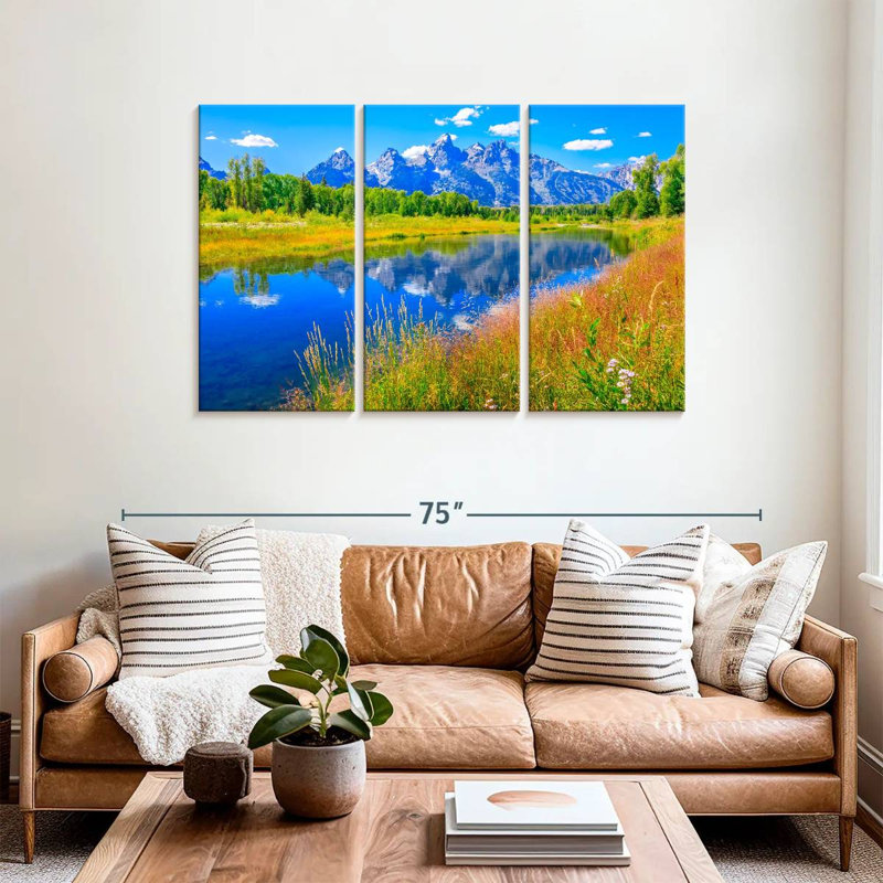 Alvord Grand Teton, fleurs sauvages, H 36 po x l 57 po