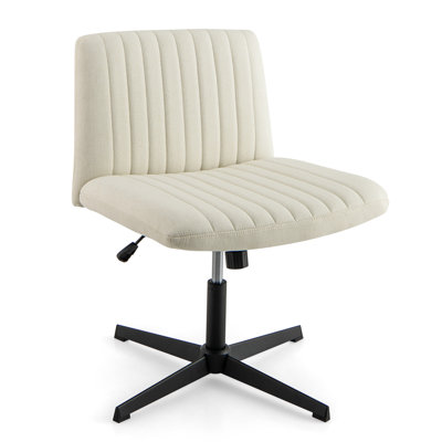 Criss Cross Legged Office Chair Ergonomic Mid Back Computer Desk Chair by Latitude Run