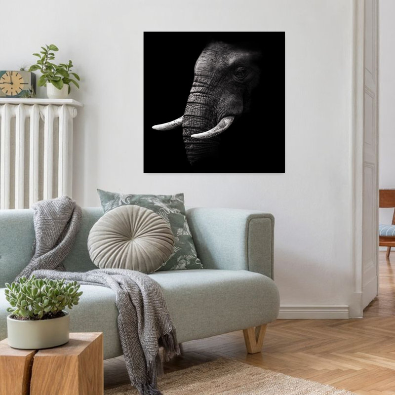 Art contemporain Art éléphant contemporain, H 32 po x l 32 po