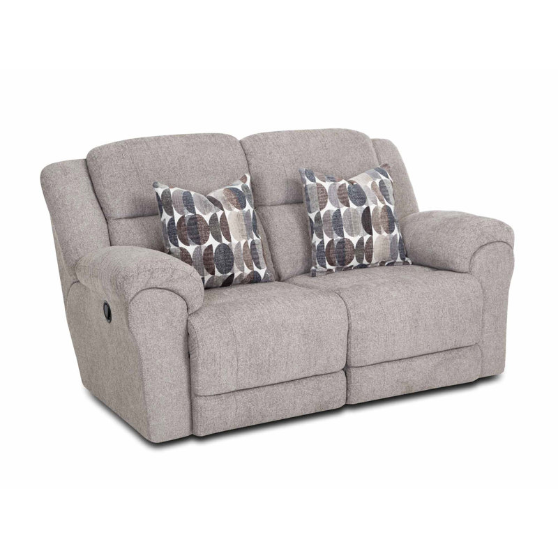 Sager Manual Rocking/Reclining Loveseat with Pillows