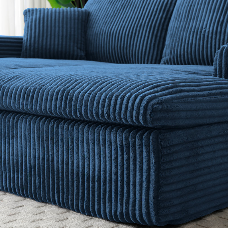 Méridienne surdimensionnée 64 po x 46 po Blue