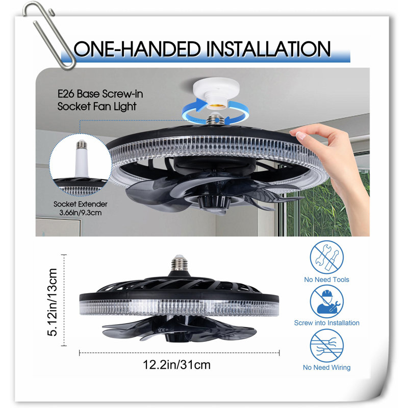 Myhrren Ceiling Fan with LED Lights