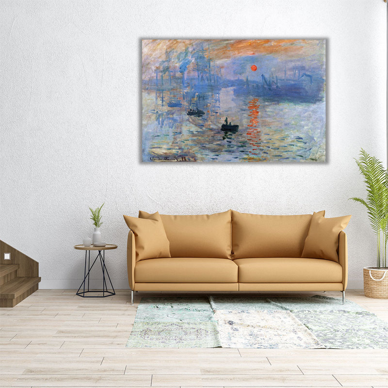 Impression Sunrise, 1872 - reproduction d'art sur toile, H 40 po x l 60 po