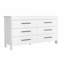 Commode rectangulaire à 6 tiroirs Southington - blanc-113082497