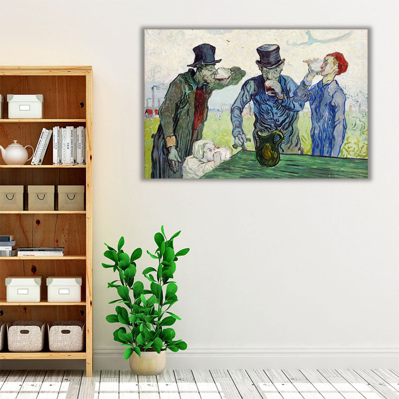 The Drinkers, 1890 - reproduction d'art sur toile, H 20 po x l 30 po