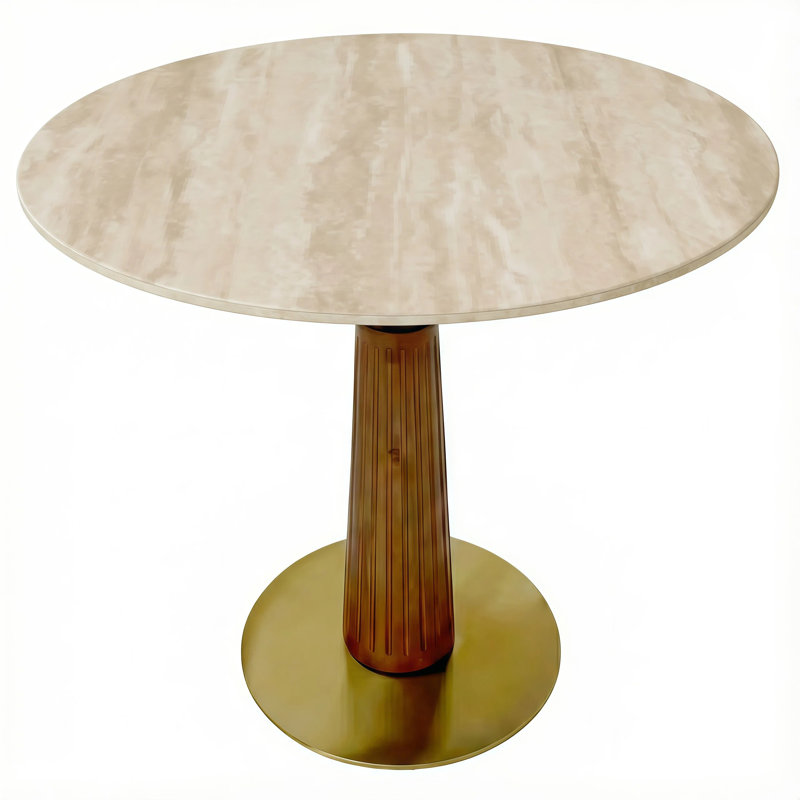 Table de salle à manger 33,5 po, Jaune / Blanc