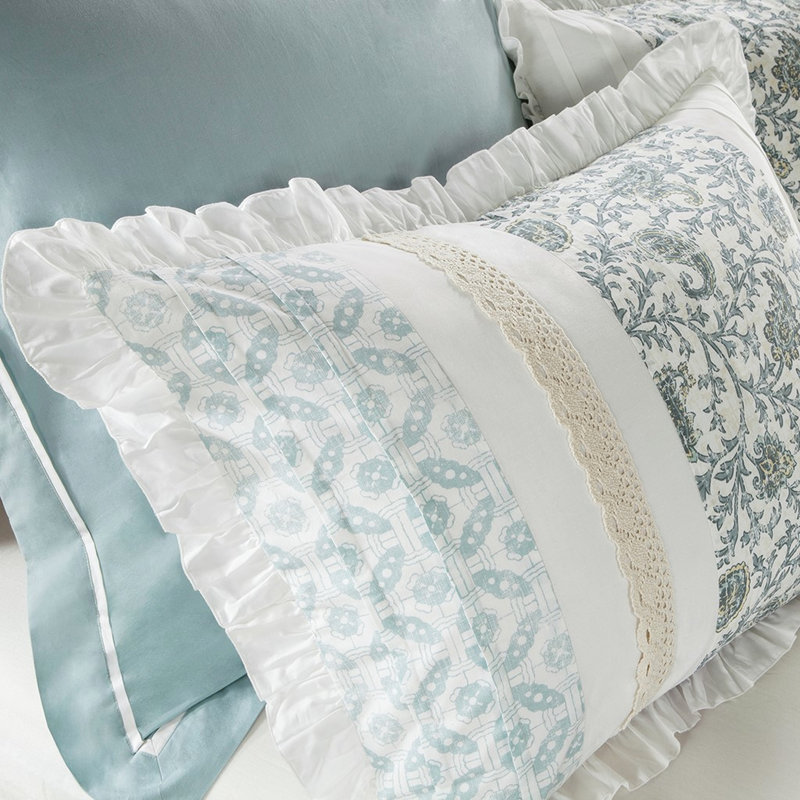 Coton - Housse de couette pour grand lit 9 pièces, décoration multicolore, Grande housse de couette + 8 pièces additionnelle