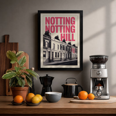 Notting Hill Typography Poster Modern - Print