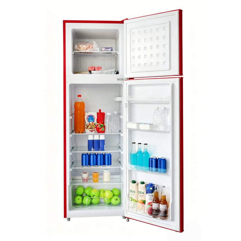 Frigidaire Pi. Réfrigérateur à fixation sur le dessus rétro, taille compacte, rouge, Red