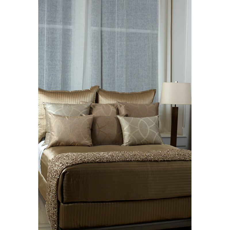 Charmeuse Channel Quilt Coverlet, King Coverlet, Sand