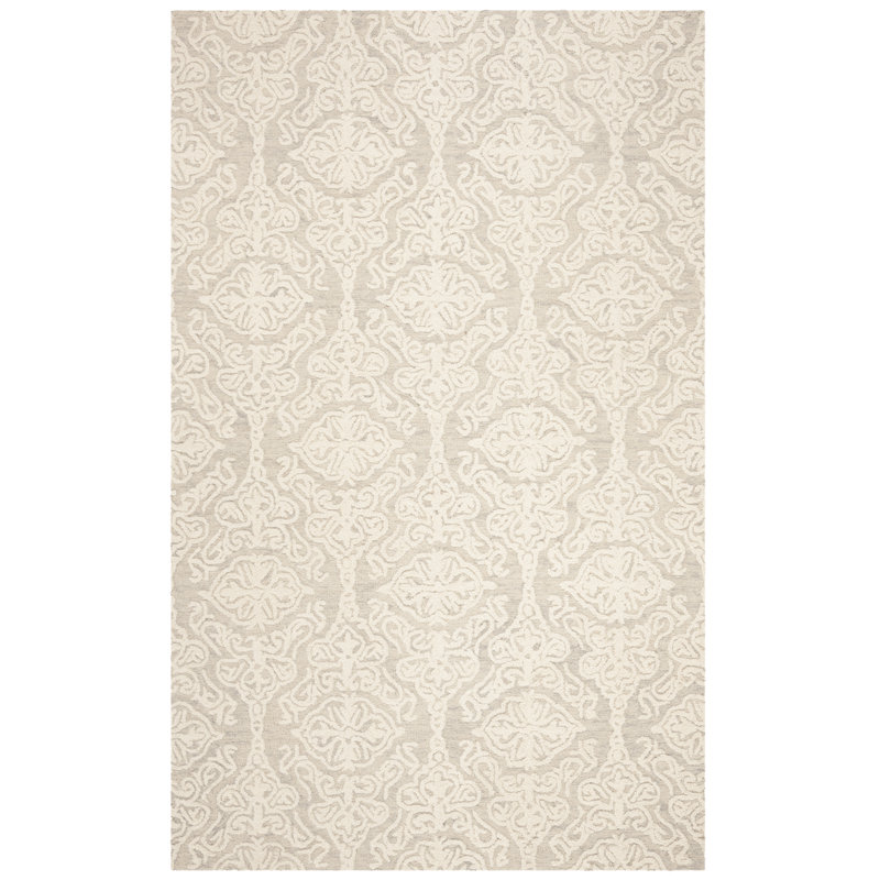 Tapis damassé en laine touffeté à la main Davyan, Rectangle de 2 pi x 3 pi