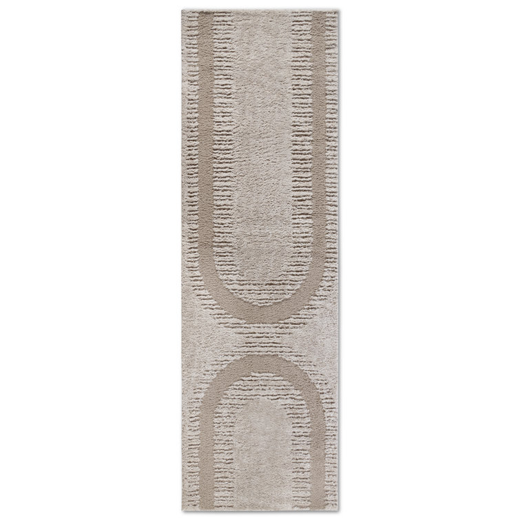 , Beige Gallery Geometric Machine Woven Area Rug