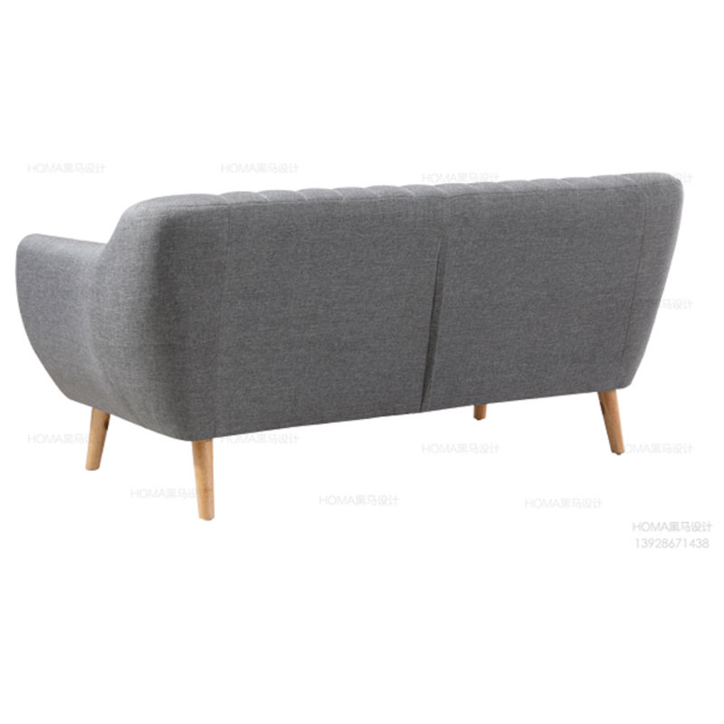 Villalba Upholstered 73.2'' Sofa, Gray Linen, 33.5" H x 59.7" W x 33" D, 2