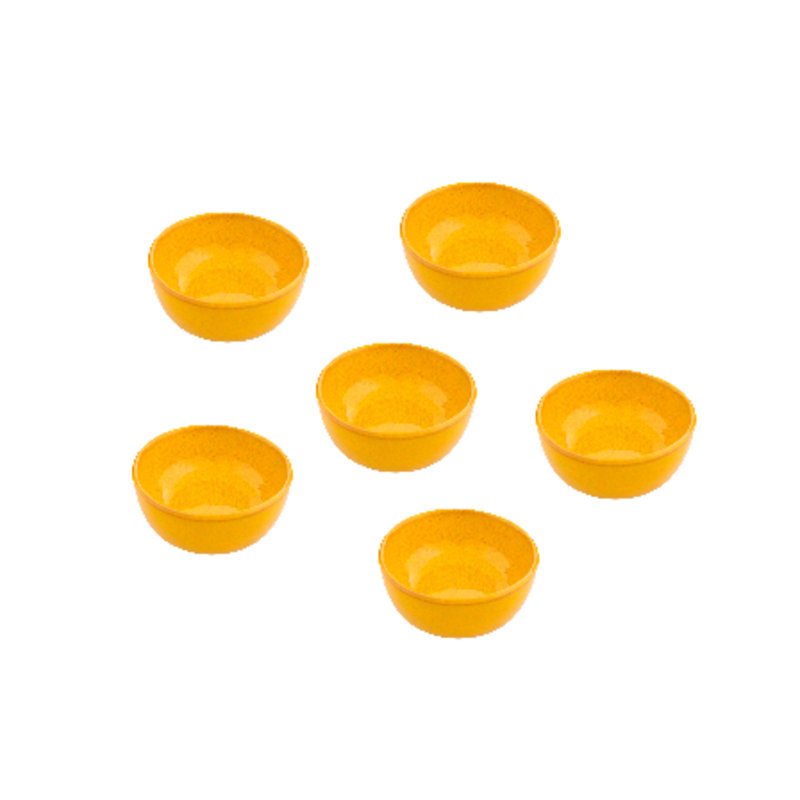 Verano Selena Handmade Ceramic Dessert Bowl, Yellow