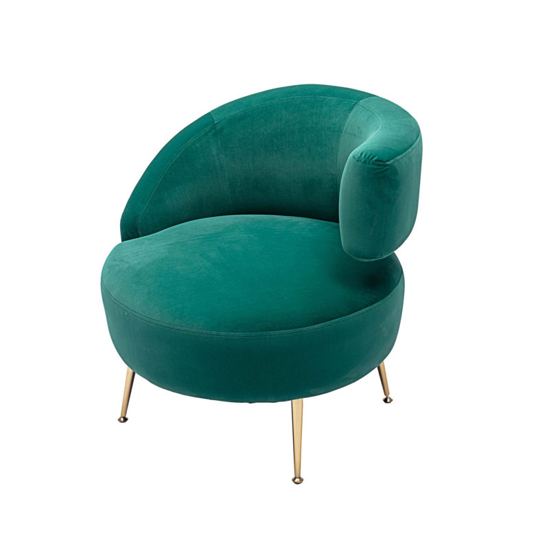 Chaises de salon Dionys, 100% polyester émeraude