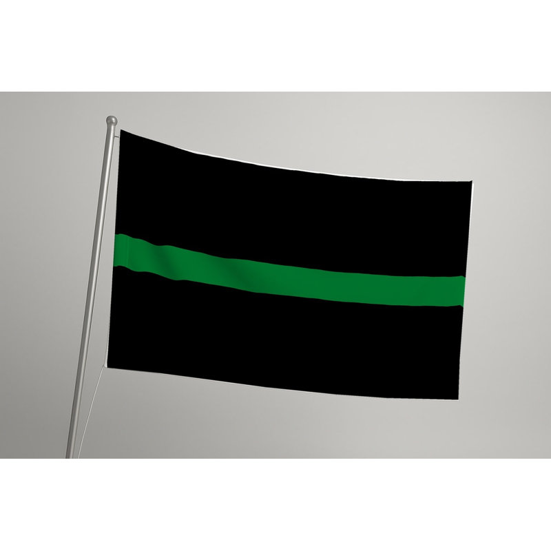 Drapeau Thin Green Line — Drapeau extérieur, H 36 po x l 60 po