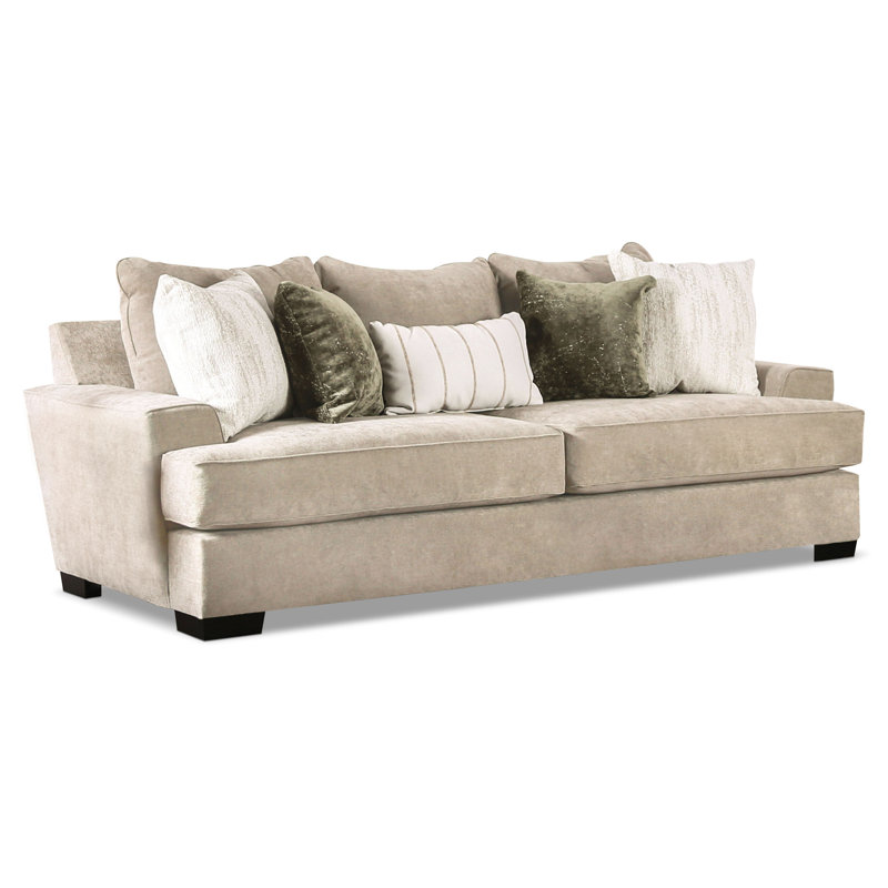 Anayi 101'' Flared Arm Sofa, Ash Green 100% Polyester