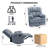360° Manual Swivel Rocking Chair, Large Size Recliner, Soft Texture-1490435582