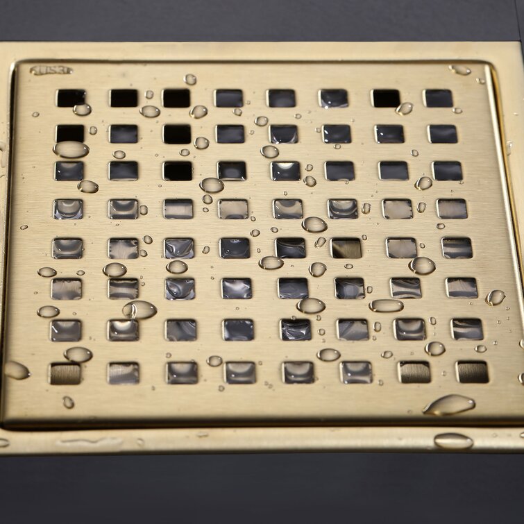 Designer Collection DC100G Square Grid Shower Drain Finish: Brushed Gold