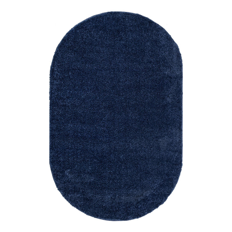 Zuniga Rug, Oval 5' x 8', Navy Blue