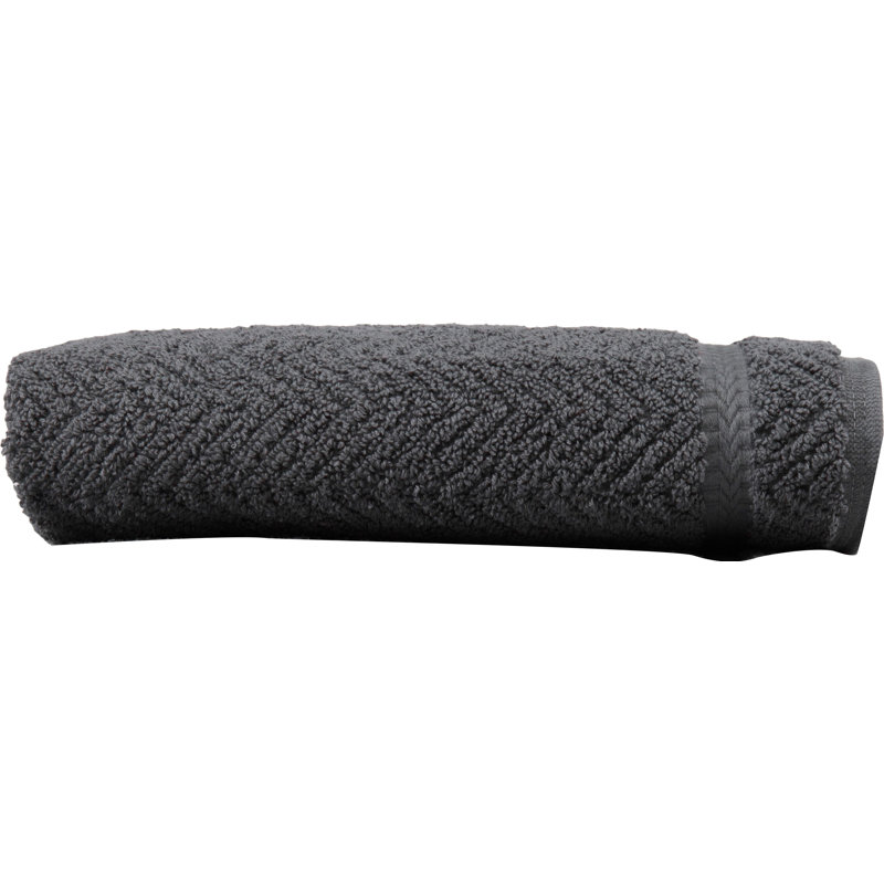 Essuie-mains à chevrons en coton turc, Gris