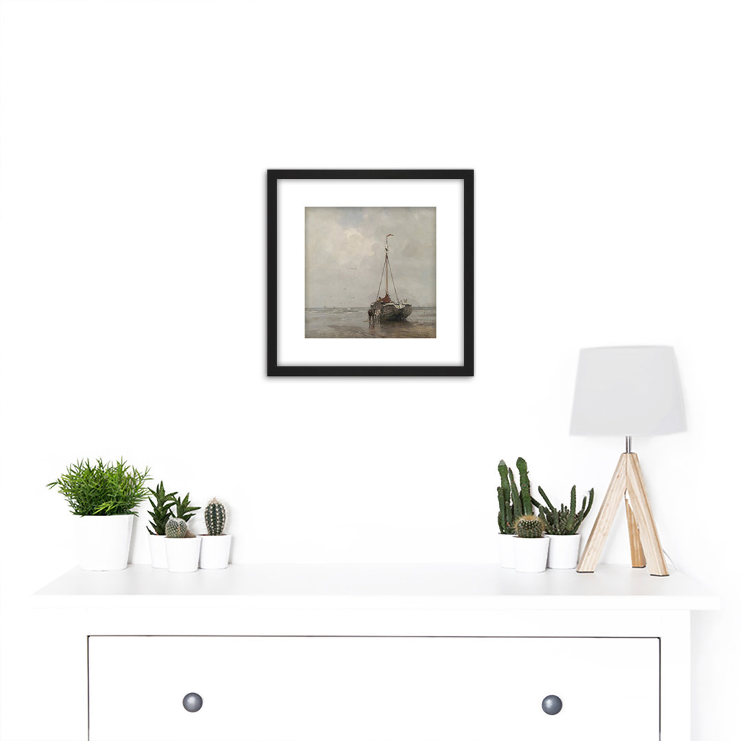 Maris Bowed Bluff Fishing Boat Beach Scheveningen - Single Picture Frame Painting