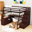 Full Loft Bed With Drawers, Shelves And Desk-1402373773