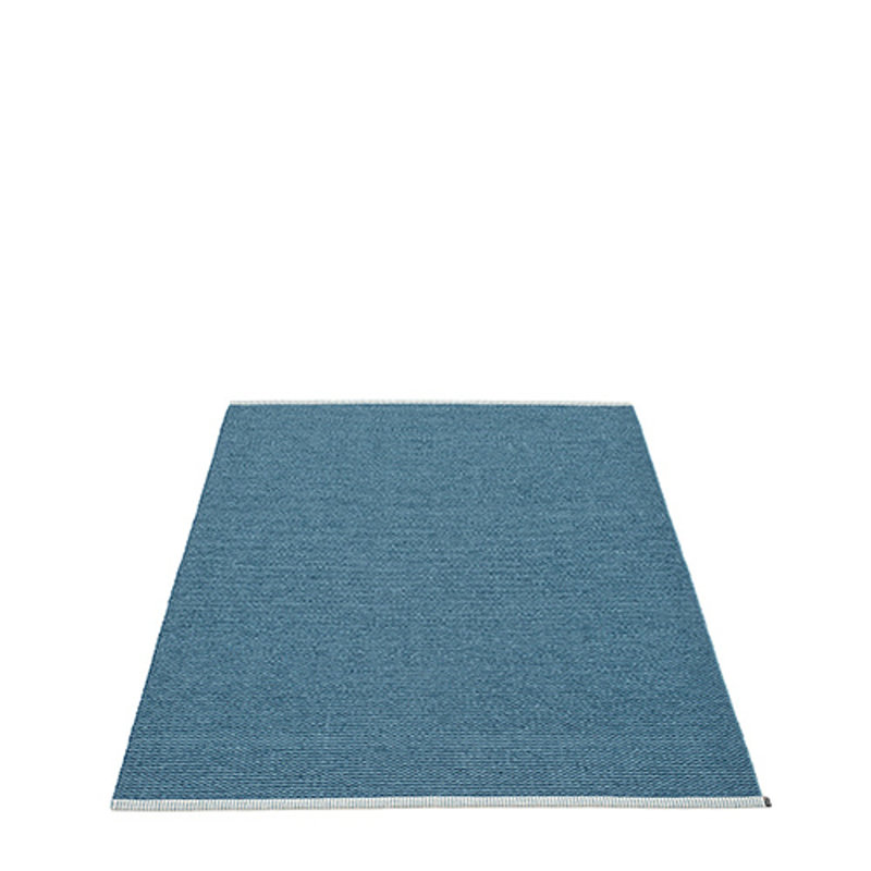 Tapis bleu océan Mono, Rectangle 4 pi 6 po x 6 pi 6 po, Bleu