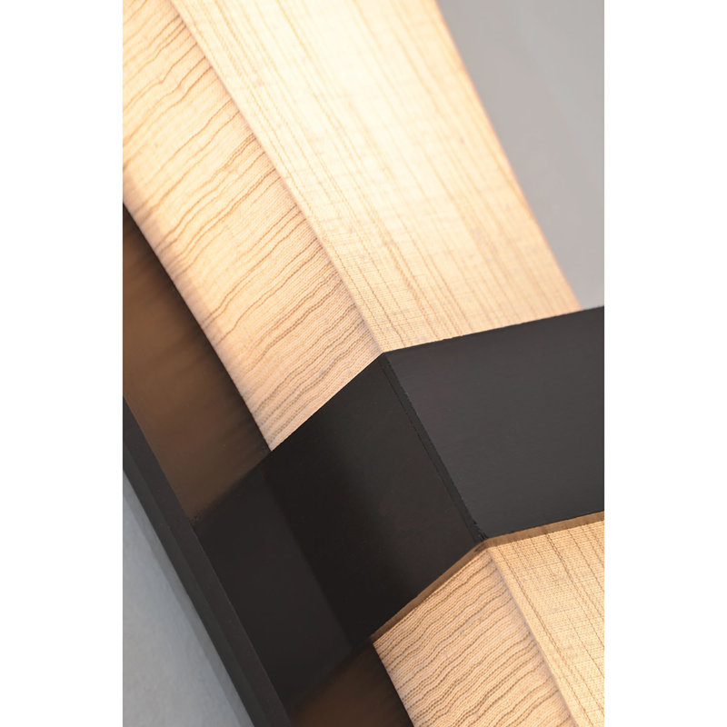 Jettie Flush Mounted Sconce, Espresso, Jute 
