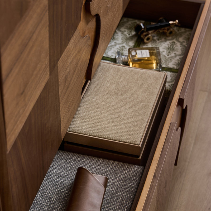 Wooden sofa side cabinet multi-functional accent