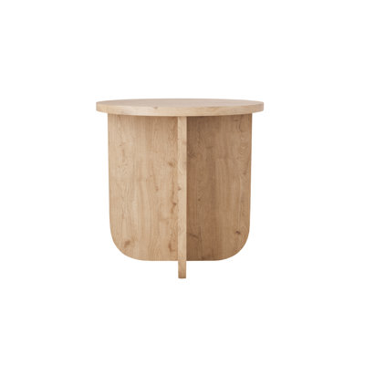 40cm Round Side Table, Compact Modern Wooden End Table, Minimalist Small Side Table for Living Room, Bedroom, Sofa & Corner Use, Easy Assembly, Space-Saving Accent Table