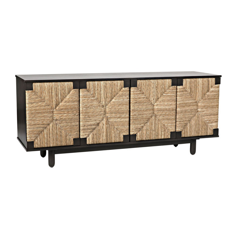 Brook Solid Wood Sideboard, Pale