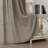 Linen Look Semi-Sheer Back Tab Curtain Pair-1318681975-1318681976