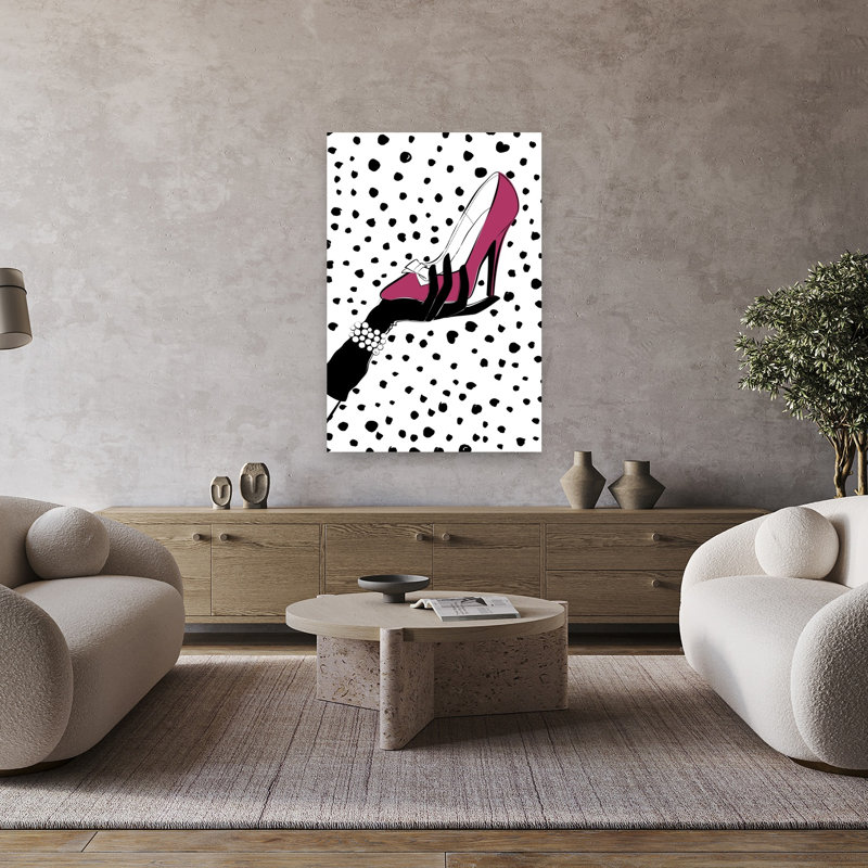 Affiche murale audacieuse et élégante représentant une femme à talons hauts glamour, H 48 po x l 32 po