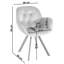 Aella Dinning Chair 2pack Grey Velvet-702369502