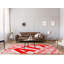 Tapis de zone rouge poils longs à tissage plat-48172897