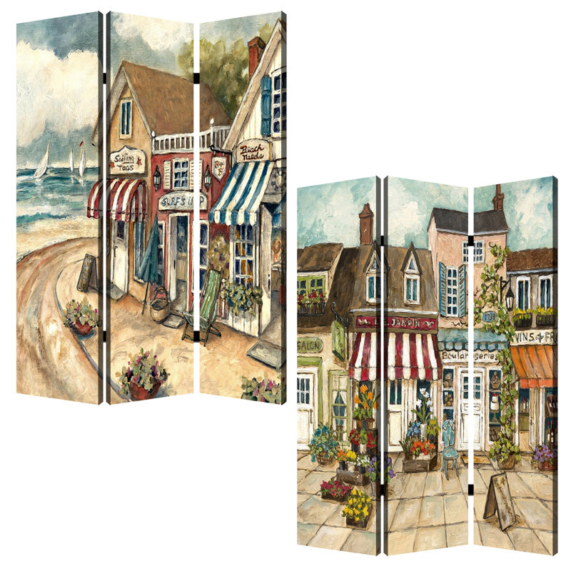 Cloison 3 panneaux Inspiration Seaside Town