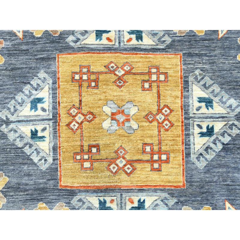 10'x13'7" Grey Hand Knotted Armenian Inspired Design 200 KPSI Wool Rug 0A82C27B86EC46A1AF50C6EC822DEE0C