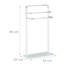 Chromed Metal 3 Rail Blanket Ladder Silver