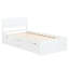 Structure de lit simple avec détails blanc crème - Élégante pièce maîtresse de la chambre à coucher à 2 tiroirs