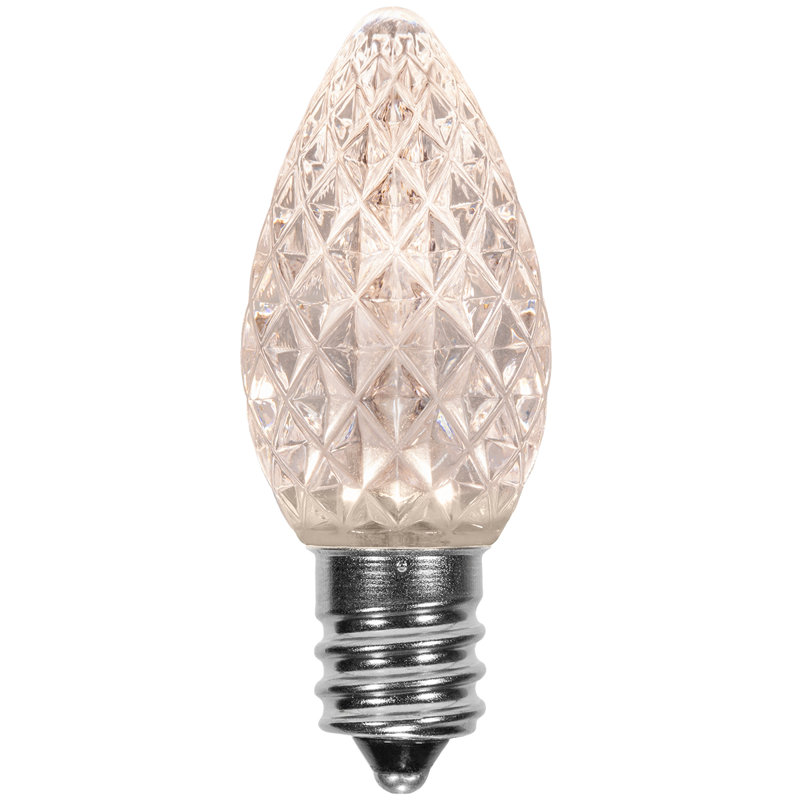 OptiCore LED Shatterproof C7 Christmas Light Replacement Bulbs, Warm White